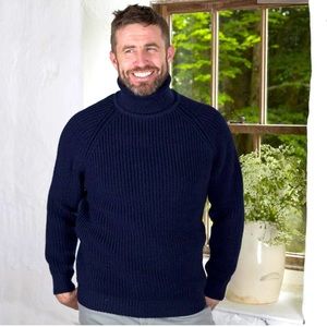 Roll neck fisherman’s Irish sweater
